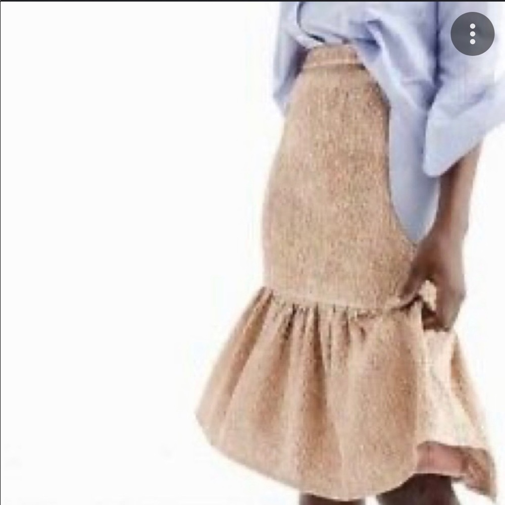 J Crew Collection Rose Gold Fluted Metallic size 6